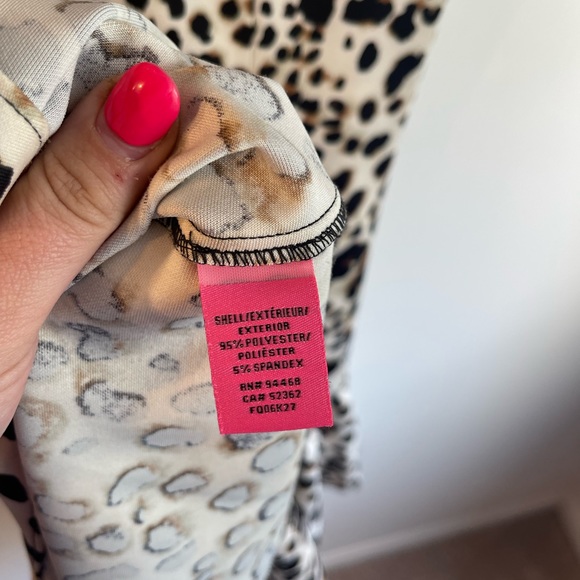 Betsey Johnson animal print ruffle dress size 14 - Picture 4 of 5